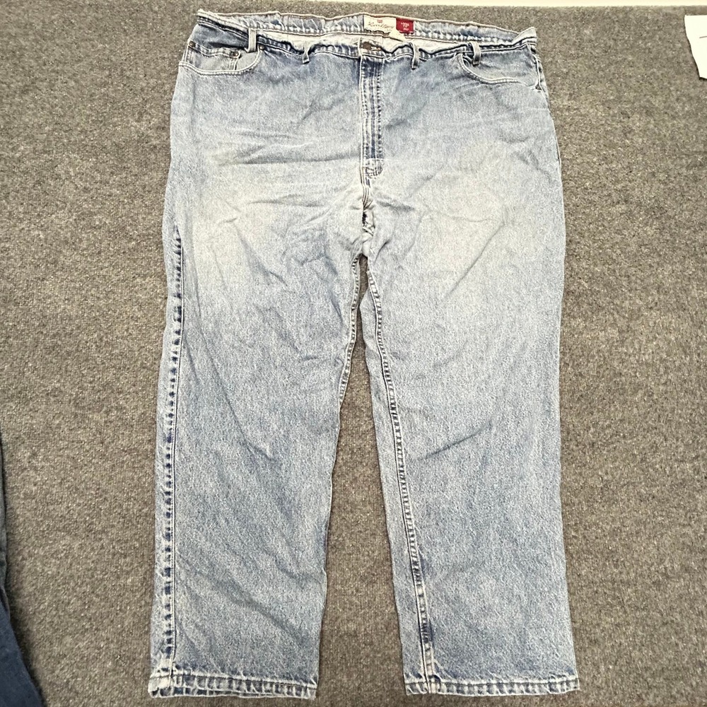 Levi Strauss Jeans Mens Size 52 Light Wash Loose Fit 545 Denim Made in USA
